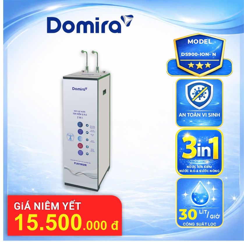 MÁY ION KIỀM DS 900 ION - N ( NƯỚC KIỀM & NƯỚC RO & NƯỚC NÓNG )